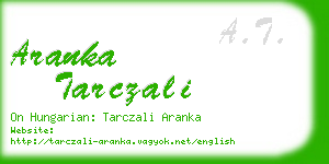 aranka tarczali business card
